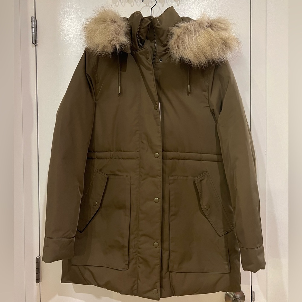 Zara Faux Fur Trim Parka